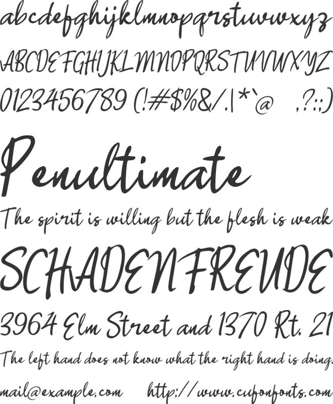 j Jemblem Script font preview