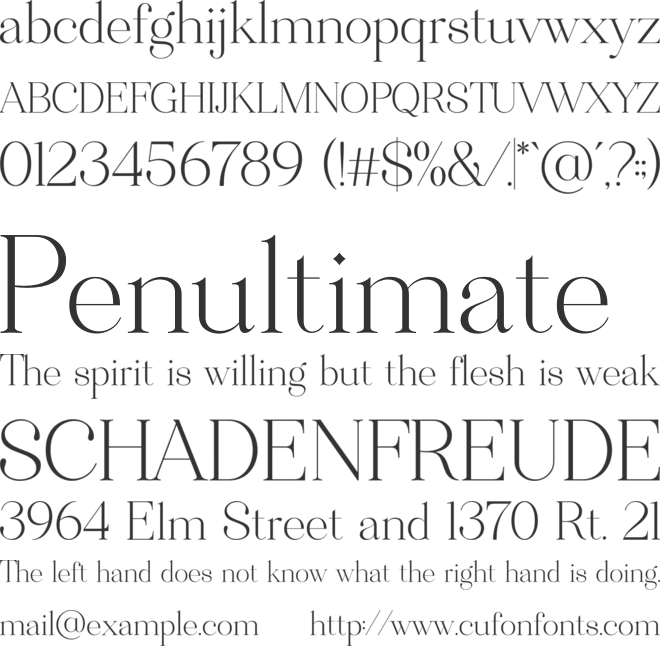 Hastegi font preview