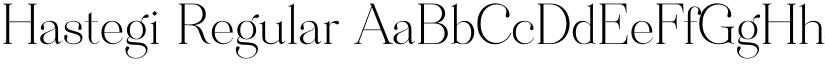 Hastegi Regular font