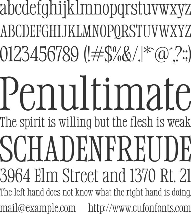 Meliner font preview
