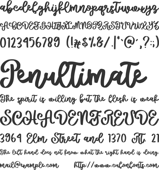 Depita font preview