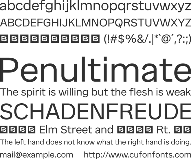 Binoma Trial font preview