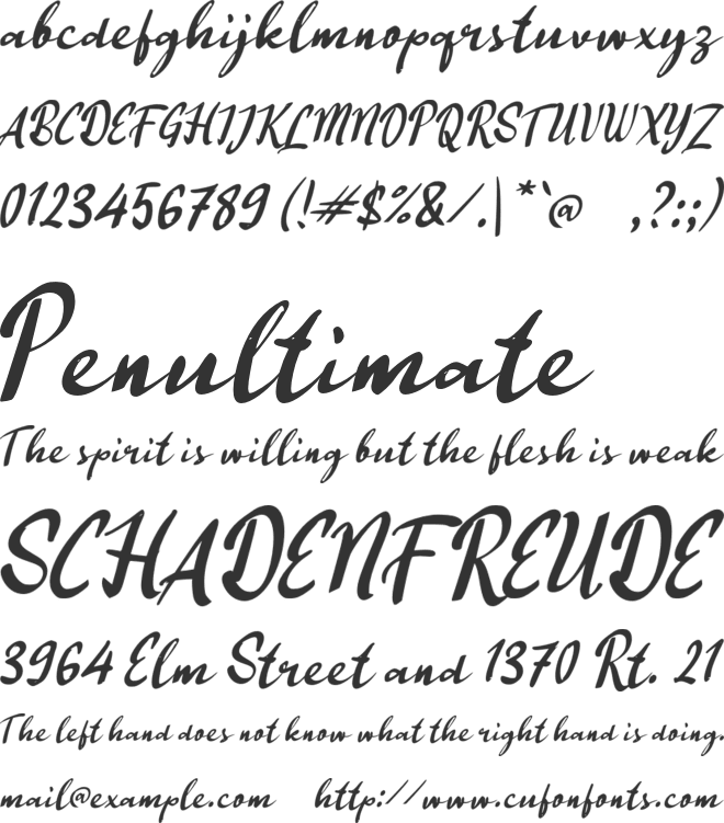 j Jelang Siang font preview