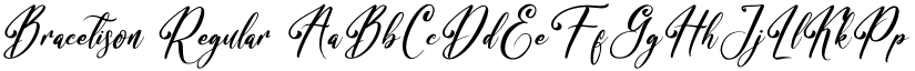 Bracetison Regular font