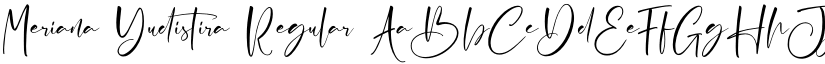 Meriana Yudistira Regular font
