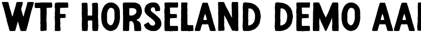 Wtf Horseland Demo font