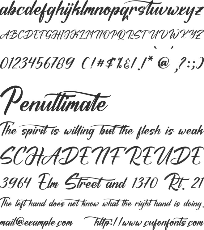 Ochitylla font preview