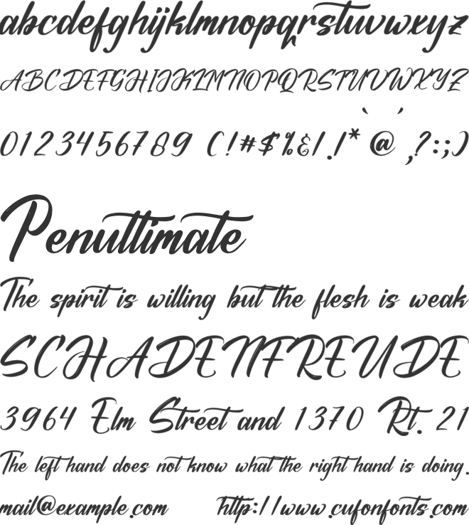 Ochitylla font preview