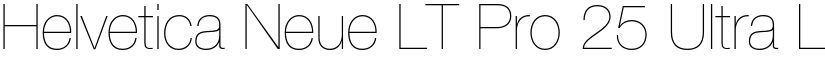 Helvetica Neue LT Pro 25 Ultra Light font