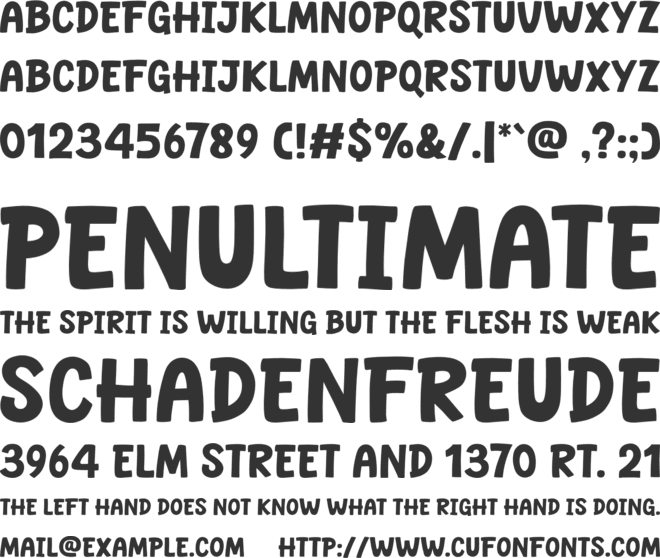 Sohungry font preview