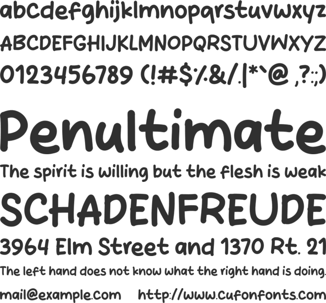 Cheflat font preview