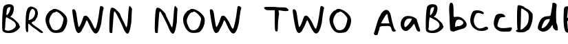 BROWN NOW TWO font