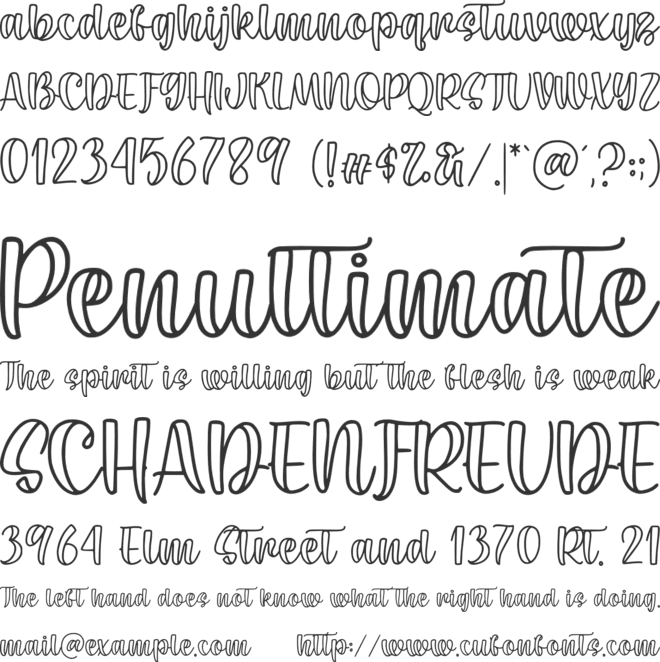 Cantiqu Line font preview
