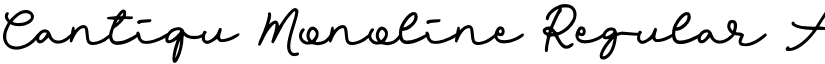 Cantiqu Monoline Regular font
