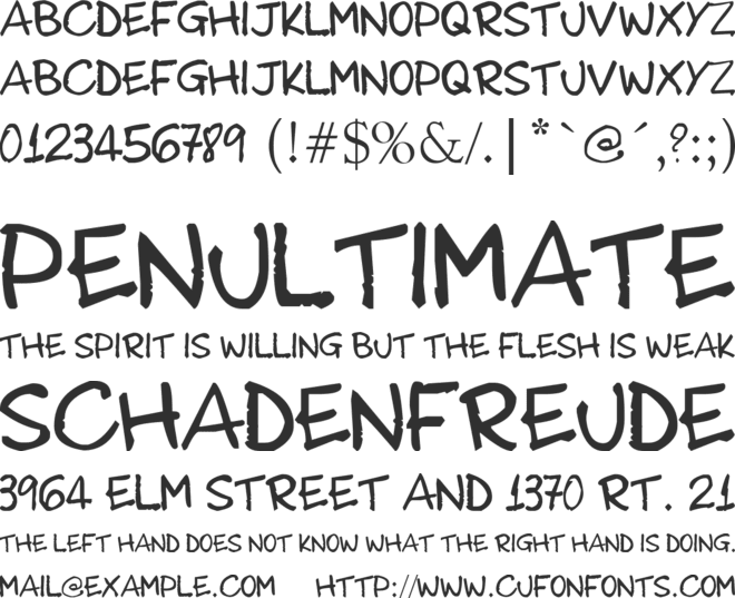 Billy font preview