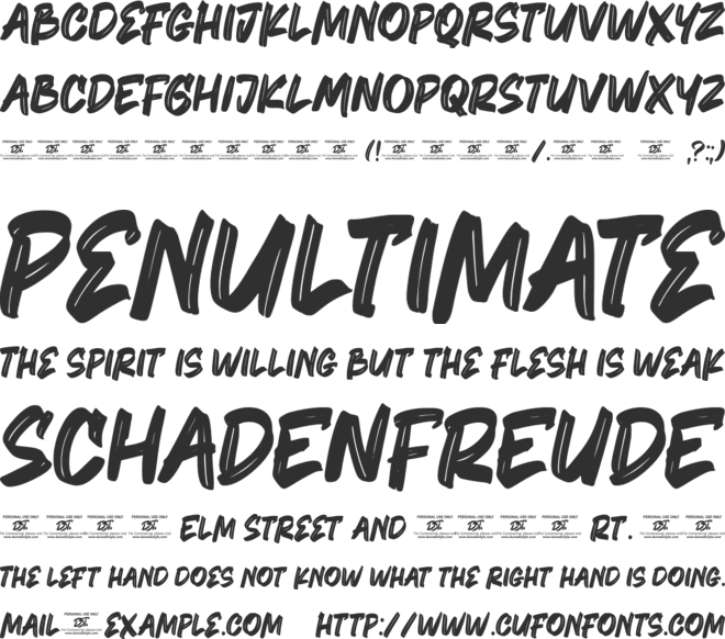 Ultimate Savage font preview