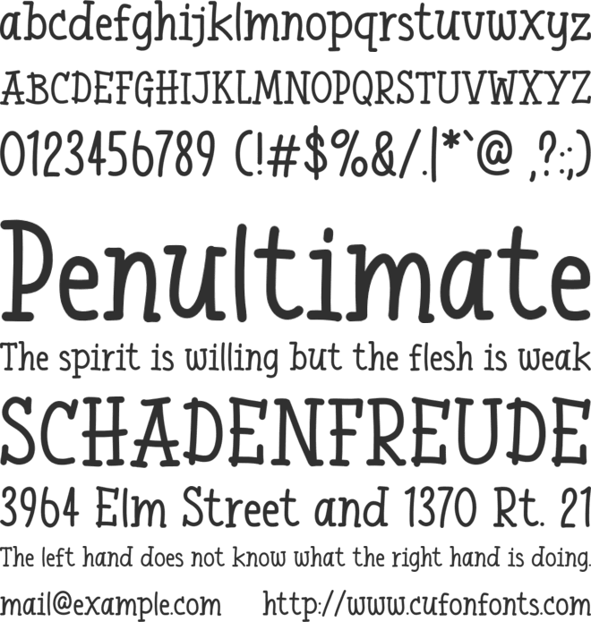 Catbrother font preview