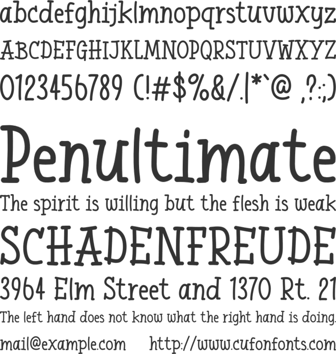 Catbrother font preview