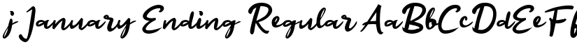 j January Ending Regular font