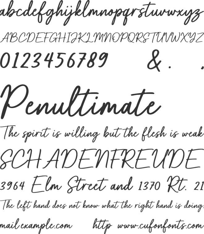 Gastela font preview