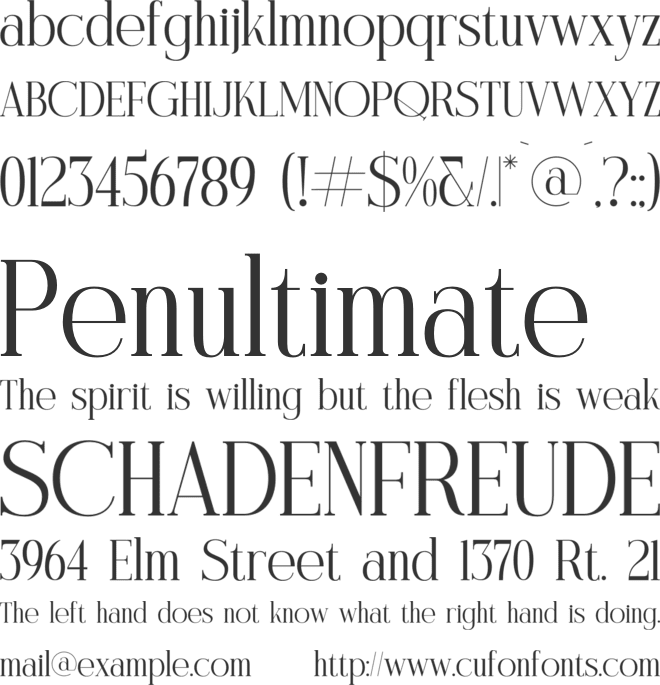 Modasite font preview