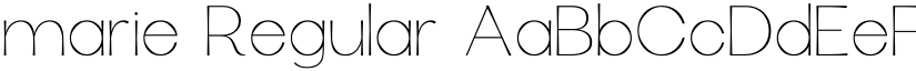 marie Regular font
