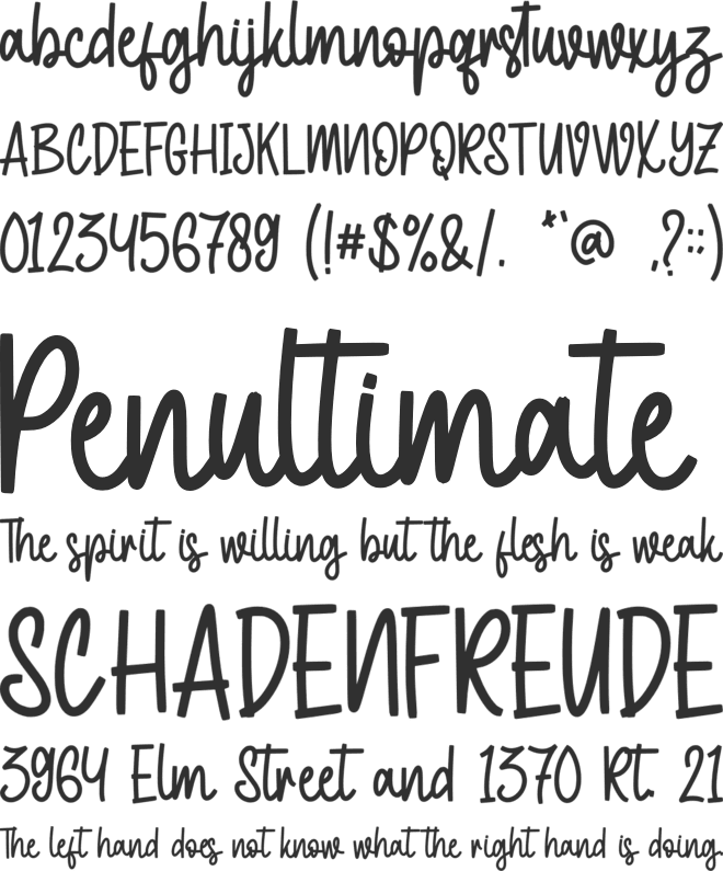 Just Okey - Personal Use font preview