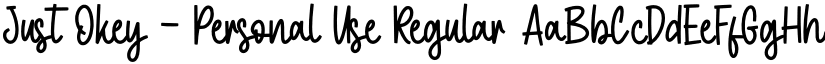 Just Okey - Personal Use Regular font