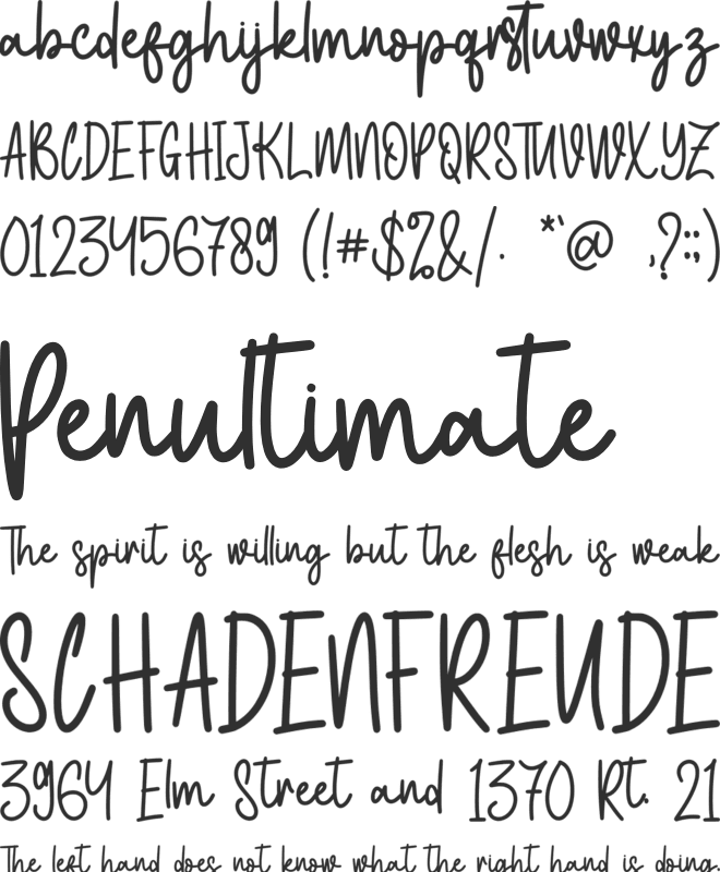 Mastine - Personal Use font preview