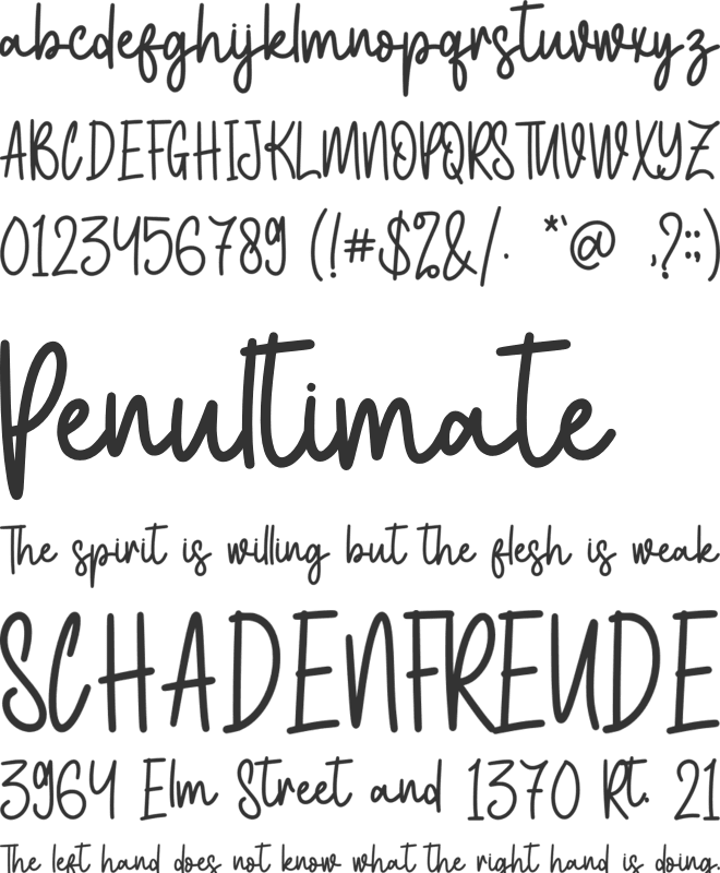 Mastine - Personal Use font preview