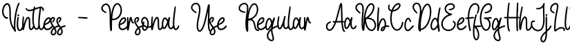 Vintless - Personal Use Regular font