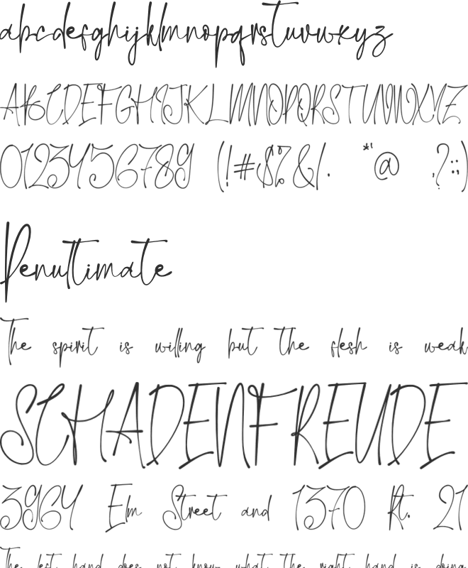 Awatte - Personal Use font preview