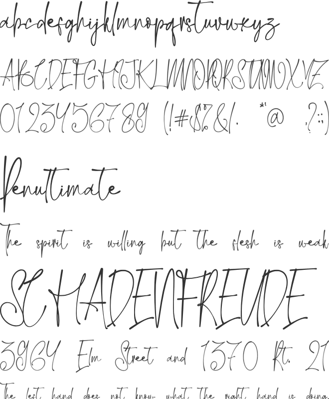 Awatte - Personal Use font preview