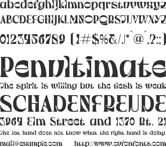Waflerd font preview
