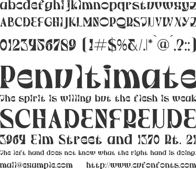 Waflerd font preview