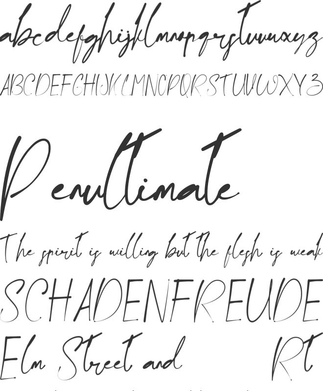 Ballpoint Letter font preview