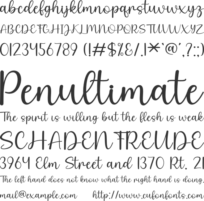 Rain In November font preview