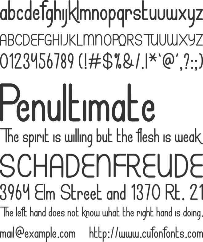 Mixena font preview
