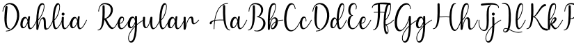Dahlia Regular font