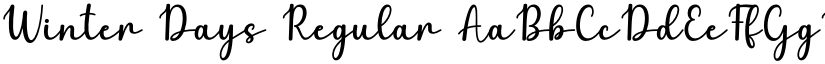 Winter Days Regular font