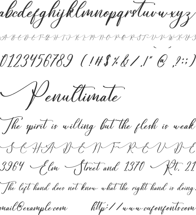 Gradefully Beauttina font preview
