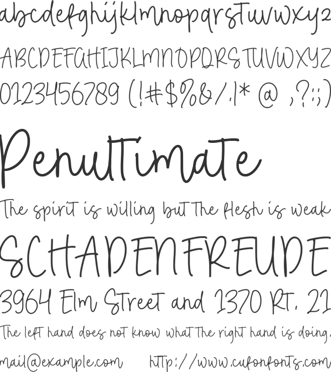 Victoria Road font preview