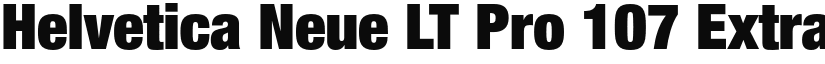 Helvetica Neue LT Pro 107 Extra Black Condensed font