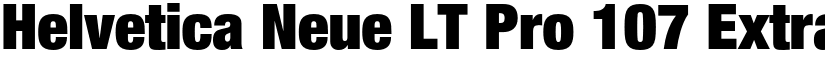 Helvetica Neue LT Pro 107 Extra Black Condensed font