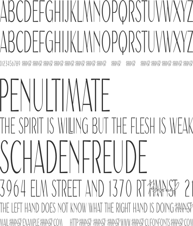 Humanistall font preview