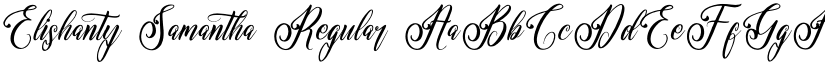Elishanty Samantha Regular font