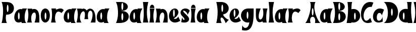 Panorama Balinesia Regular font