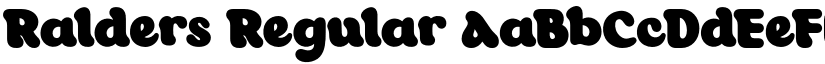 Ralders Regular font