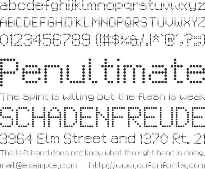 Metro Time Sign font preview