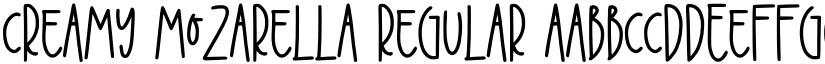 Creamy Mozarella Regular font